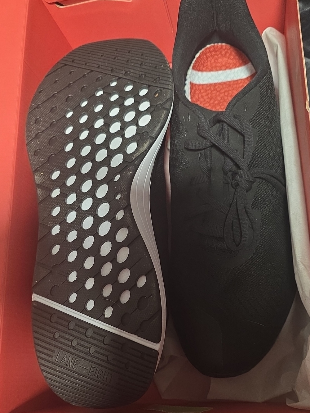 Lane-Eight Men's Black Athletic Running Shoes - Lace-Up Comfort